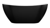 OVEL Gloss Black Freestanding Bathtub 1500mm And 1660mm